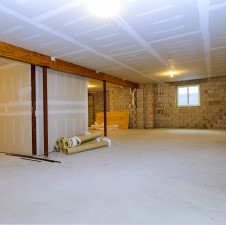 The interior of a new construction project